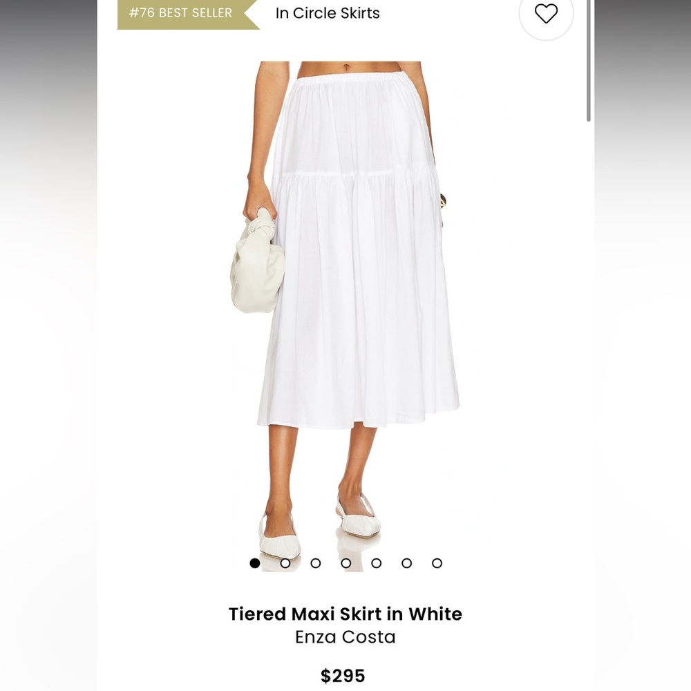 NWOT Enza Costa Tiered Maxi Skirt